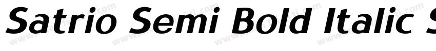 Satrio Semi Bold Italic Semi Bold I字体转换